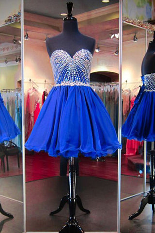 Shining Homecoming Dress,Sweetheart Homecoming Dresses,Beading Homecoming Dress,Short Homecoming Dress,Tulle Homecoming Dresses,Short Prom Dresses,Royal Blue Homecoming Dresses