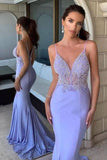 Chic Spaghetti Straps Memraid Prom Dress Long Formal Evening Dress OKZ45