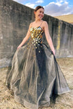 A Line Spaghetti Straps Long Prom Dress Fromal Evening Dress Graduation Dress OK1346