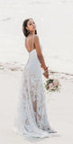 Great Spaghetti Straps Lace Spaghetti Straps Mermaid Wedding Dress OK1570