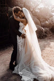 Crystal Sweetheart 3D Floral Appliques Wedding Dress Formal A-line Beach Wedding Gown OKV9