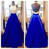 Royal Blue Prom Dresses, Long A Line Cheap Evening Dresses OKI88