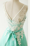 Emerald Lace Cap Sleeves Backless Homecoming Cocktail Dresses ED0678