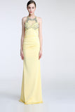 Daffodil Long Beaded Open Back Prom Evening Dress ED0837