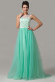 Cap Sleeves Mint Green Lace Long Prom Dress ED0861