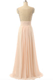 Cap Sleeves Chiffon Empire Waist Beaded Long Prom Dress ED0960