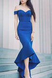 Charming Royal Blue Off Shoulder Mermaid Prom Dresses,Sexy Formal Evening Dress OK744