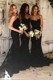 Sexy Bridesmaid Dresses,Mermaid Bridesmaid Dresses,Sweetheart Bridesmaid Dress,Cheap Bridesmaid Dresses,Black Bridesmaid Dresses.Lace Bridesmaid Dress