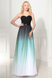 Charming Back Up Lace Ombre Gradient Chiffon Long Prom Dresses K117