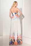 Newest Beautiful Cheap Sweetheart Printed Chiffon Prom Dresses K118