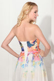 Newest Beautiful Cheap Sweetheart Printed Chiffon Prom Dresses K118