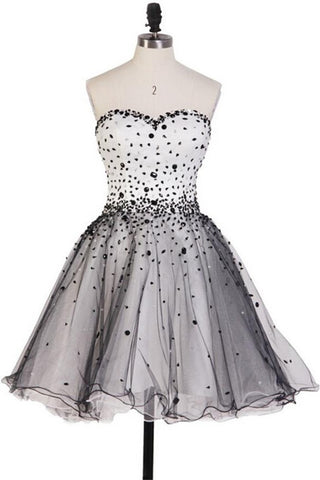 Classy Pretty Sweetheart Short Beading Cute Homecoming Dress K155