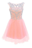 Pretty Handmade Girly Pink Cute Homecoming Dress For Teens K291