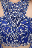 Royal Blue Two Pieces Short Chiffon Homecoming Dress K578