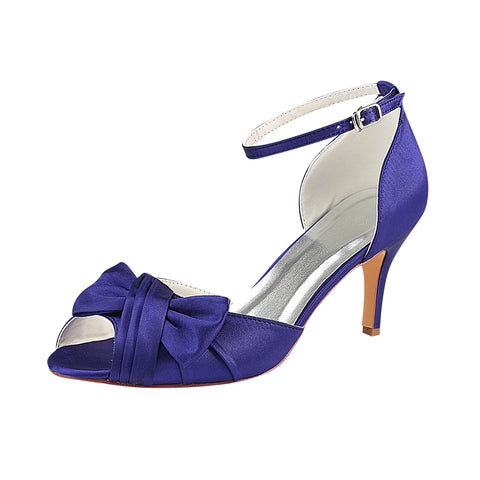 Purple Wedding Shoes, Peep Toe Evening Party Shoe, Charming Woman Shoes L-927