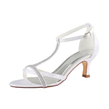 White Wedding Shoes with Beading, New Arrival Wedding Party Shoes L-937