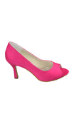 Simple Hot Pink Peep Toe Handmade Shoes For Wedding S22