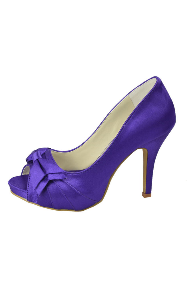 High Heel Purple CPeep Toe Women Shoes For Wedding S37