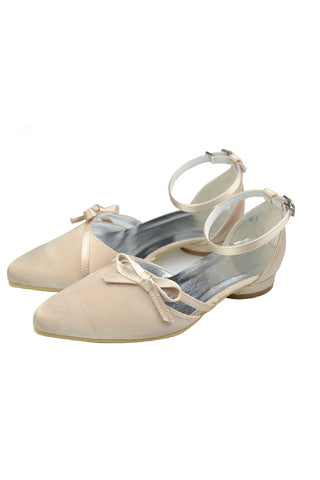 Ankle Strap handmade Comfy Flats For Wedding S46
