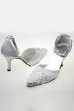 High Heel Ankle Straps Handmade Lace Beading Wedding Shoes S67