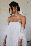 Sexy Maternity Maternity Dress Off Shoulder Women Lace Pregnancy Wedding Dress OKW12