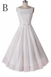 Modest Elegant Beautiful Red High Low Vintage Dress For Sale V3