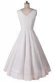 Modest Elegant Beautiful Red High Low Vintage Dress For Sale V3