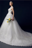 Long Lace Custom Made Ball Gown Wedding Dresses W14