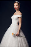 Off Shoulder Long Big Ball Gowns Wedding Dress For Women W15