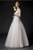 Elegant Big Puffy Lace Wedding Dresses With Sleeves W16