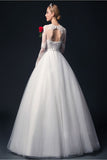 Handmade Puffy Long Sleeves Lace Wedding Dresses W19