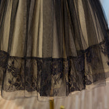 Black Lace Tulle Simple Homecoming Dress Pretty Short Party Dress OK916