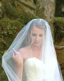 2 Tier Hip Length Blusher Wedding Veil WV6