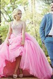 Plus Size Prom Dress,Pink Prom Dress,Beading Prom Dresses,Ball Gown Prom Dress,Long Prom Gown