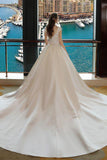 Ivory Wedding Dresses,High Neck Wedding Dress,Ball Gown Wedding Dresses,Applique Wedding Dresses,Cheap Wedding Dress
