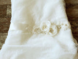 Flower Wedding Belt Lace Applique Floral Bridal Sashes with Pearls BS10