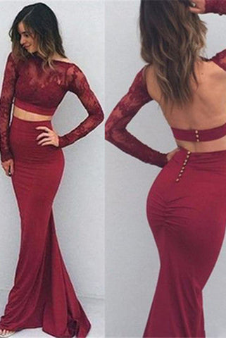 Two Pieces Backless Sexy Long Prom Dress For Women new  OK136