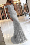 Off the Shoulder Prom Dress,2018 Evening Dresses,Mermaid Prom Dresses,Gray Prom Dresses,Formal Dress