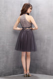 Handmade Zipper Back Short Modest Tulle Homecoming Dress K588