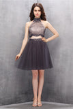 Handmade Zipper Back Short Modest Tulle Homecoming Dress K588