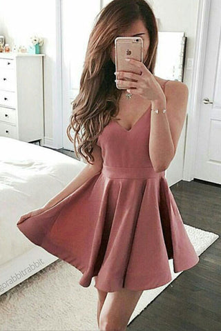 Cute Homecoming Dress,Blush Pink Homecoming Dress,Short Prom Dresses,A line Graduation Dress,Lovely Girl Party Dress