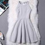 Simple Halter Zipper Mini Homecoming Dress,Sexy Party Dress,Short Evening Dress OK326