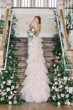 Romantic A-line Tiered Tulle Wedding Dress for Women Bridal Dress OK1292