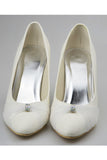 Simple Elegant Handmade Ivory Pointed Toe Simple Wedding Shoes S125