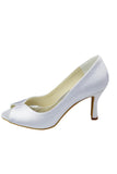 Simple Handmade Comfy White Cheap Bridal Shoes S78