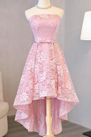 2018 Homecoming Dresses,A line Homecoming Dress,Beautiful Prom Dresses,Pink Prom Dress,Asymmetrical Prom Dress,Short Homecoming Dresses,Sweet 16 Dresses