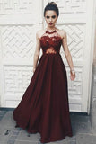 Sexy Prom Dress,Burgundy Prom Dresses,Chiffon Prom Dress,Long Prom Dress,Appliques Prom Dress