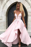 A-line Sleeveless Spaghetti Straps Long Pink Prom Dress Sweet 16 Prom Dress OKW82