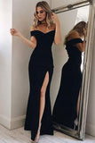 Charming Prom Dress, Split Side Evening Party Dress,Black Mermaid Prom Dress,Sexy Prom Dresses 